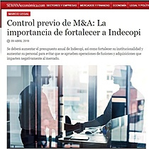 Control previo de M&A: La importancia de fortalecer a Indecopi